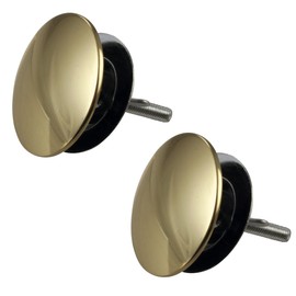 Westbrass D202-2-01 2" Kitchen Sink Hole Cover, Polished Brass (2-Pack)