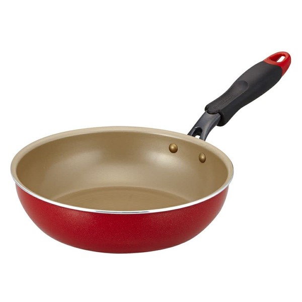 Evercook Frying Pan, 8.7 inches (22 cm), Compatible with All Heat Sources (IH Compatible) [500 Day Warranty] Non-Stick Frying Pan PFOA Free, Red Doshisha