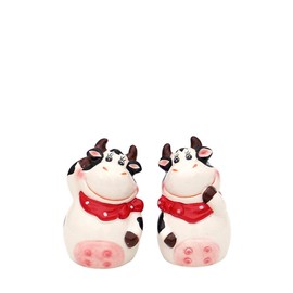 Dekohelden24 222509 Ceramic Salt and Pepper Shakers Cow Approx. 9.5 x 4.5 x 7.3 cm Set of 2