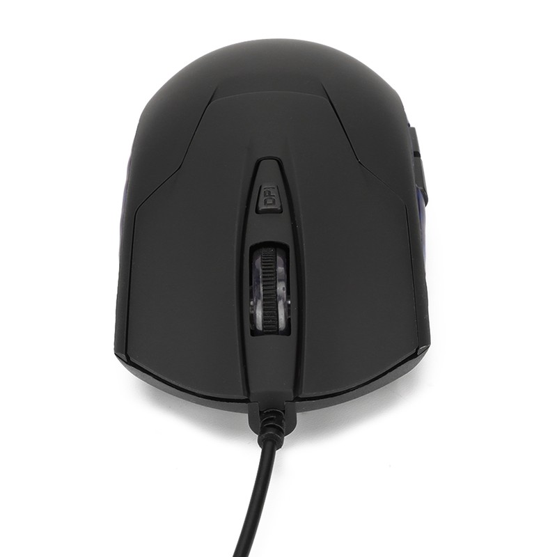 Wired Mouse Blue Backlit Type C Ergonomic Multimedia Keys Adjustable