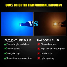 AUXLIGHT T10 921 194 168 912 LED Bulbs Ice Blue 12-Pack, Super Bright 12 Volt LED Replacement for RV Camper Trailer Boat Trunk Interior Dome Map License Plate Lights, Backup Reverse Lights