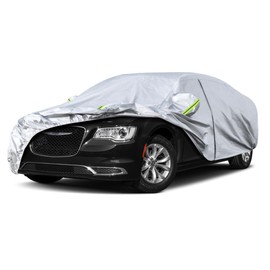 Koukou 6 Layers Car Cover Custom Fit Chrysler 300 from 2004 to 2024, Waterproof All Weather for Automobiles, Sun Rain Dust Snow Protection. (Ships from US Warehouse, Arrive Within 3-7 Days)