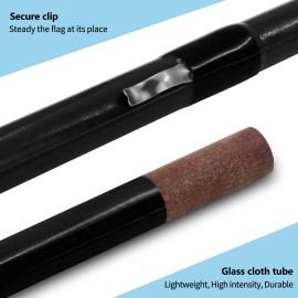 Anley 10Ft Telescopic Flagpole - Retractable Fiberglass Telescoping flag pole