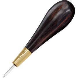 WUTA Leather awl, ebony blackwood & brass awl sewing, leather tool for leather processing, leather sewing (L)
