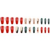 RTKHFZE Christmas Press on Nails Medium Square Fake Nails Coffin
