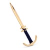 NKlaus 21 cm Letter Opener Anchor Brass Gold with Blue