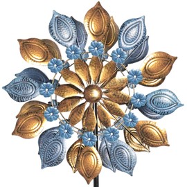 Decoroca Outdoor Wind Spinner for Garden and Yard - 72in Retro Aesthetic Metal Wind Sculptures, 360 Degrees Kinetic Windmill Catchers，for Holiday Decoration Gifts