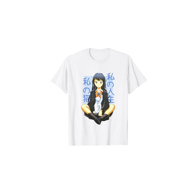 Girls Kitten Friend Anime Character T-Shirt