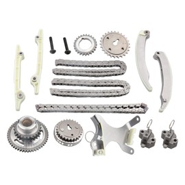 VIPCAR 12049 Timing Chain Kit for 2007-2013 Dodge Ram 1500, Durango, Dakota, Jeep Grand Cherokee, Commander, Chrysler Aspen – 4.7L V8 SOHC Engine – Includes Chains, Tensioners, Guides, Gears, Bolts