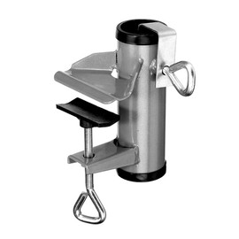 Heavy Duty Upgraded Parasol Holder, Cast Iron Umbrella Clamp, Flexible Parasol Stand Fixed Clip Heavy Bench Buddy for Beach Courtyard Balcony Deck Boats (Silver)