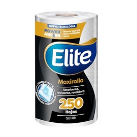 Elite Toalla de Papel Maxirollo 250 Hojas Dobles