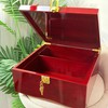 Large Wooden Box Decorative Storage Box with Lock & Accessories