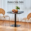 VONLUCE Modern Dining Table, 32 Inch Square Tulip Table with