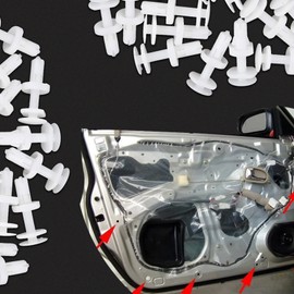 30PCS Car Door Panel Retainer Clips, GM Door Panel Clips 1/4" Hole Size Push-Type Door Panel Clip Replaces for GMC Truck Chevy 15960325