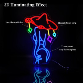 Ebdobgbs Lady Mushroom Neon Sign Led Neon Lights Neon Signs for Wall Decor Light Up Sign for Birthday Party Club Gift