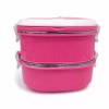 Aquila Recipiente Para Comida 2 Niveles Cuadrado Rosa - Rc7168