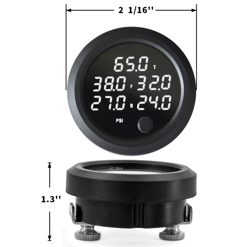 CNRAQR Five Display Air Suspension Gauge Air Ride Air Pressure