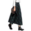 Ylingjun Long Plaid Wool Skirt for Womens Winter Fall Warm