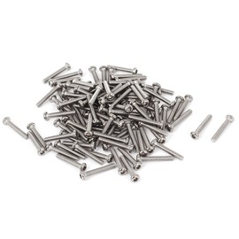 0.4mm Pitch M2x12mm Hex Socket Button Head Bolts Screws 100 Pcs