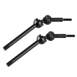 DashRC Steel SCX24 Front Axle Drive Shafts, Isokinetic 3-Section CVD, 52° Max Steering Angle, +5.5mm Widened for Axial SCX24 1/24 RC Crawler Upgrade,2PC