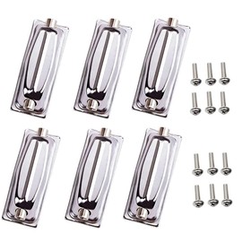 TUOREN Double End Drum Lugs for Bass Drums Snare Drum Parts Accessories Replacement 6/Pack Chrome