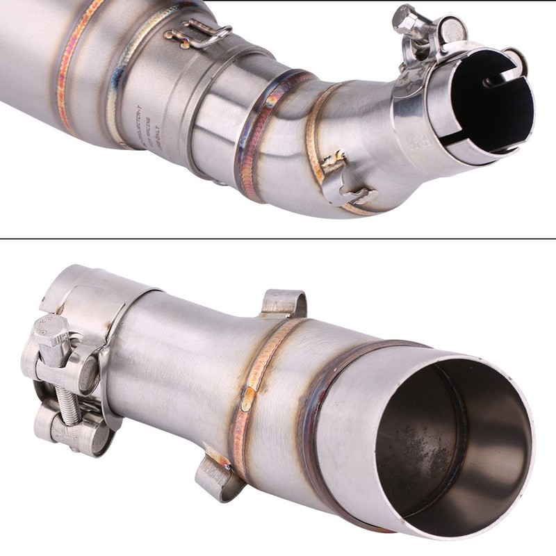KIMISS Motorcycle Slip On Exhaust Middle Link Pipe Adapter Plug