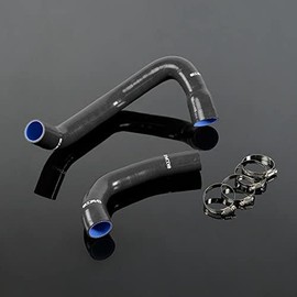 G-PLUS High Performance 3-Ply Silicone Radiator Heater Hose Clamps Kit Compatible with 1997-2001 Jeep Wrangler TJ 4.0L 2PCS.Black