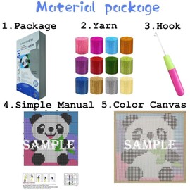 Latch Hook Kits for Adults Kids Beginners, Latch Hook Rug Kit Rug Making Craft Art for Girls Boys Christmas Gifts Printed Canvas Precut Yarn Crochet Tool DIY Knitting 12 * 12IN