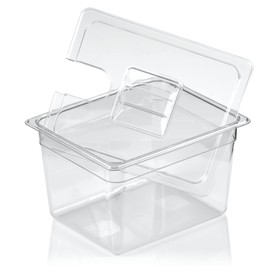 Mahlzeit Sous Vide Garer Water Bath up to 12 Litres | Includes Matching Lid | Plastic GN Container 1/2, Sousvide Basin, Gastro Container, Kitchen