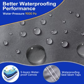 Boat Cover 20-22 ft with Reinforces Nose Cones, 1200d Heavy Duty Waterproof Boat Cover, Tear Resistant & Trailable Boat Covers 20-22ft for 20 21 22 ft Bass Boat V-Hull Fishing Ski Boats, Light Grey