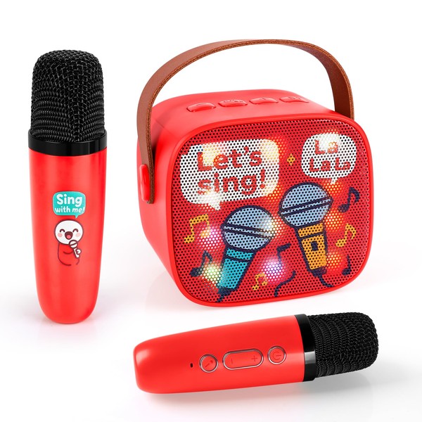 EFAILY Karaoke Machine for Kids, Portable Bluetooth Mini Karaoke,with 2