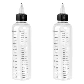 Lotsdonxia 2PCS 250ML Graduated Applicator Bottle Leak-Proof and Dust-Proof Squeeze Hair Coloring Bottle Suitable for Applying Hair Coloring Oils