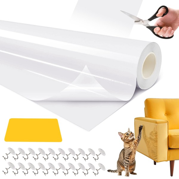 Cat Scratch Furniture Protector - 118.11"*15.75" Couch Protector from Cat