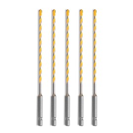 5 Pack 3/16 inch Masonry Drill Bit Set, Concrete Drill Bit Set, Carbide Tip Drill Bit for Glass Ceramic Concrete Cement Tile Brick and Plastic (3/16 inch)