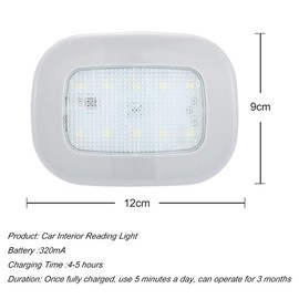 Universal Automobile Car Interior reading light Dome USB Charging Roof Ceiling Magnet Lamp Touching Type Night Light Trunk