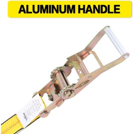 Autofonder 2 Pack 2" x 27' Ratchet Straps Heavy Duty-3333 LBS Working Load-10000 LBS Break Strength-Flat Hook Cargo Straps Perfect for Moving Appliances, Lawn Equipment and Motorcycles