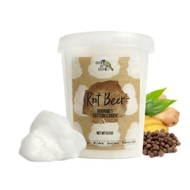 Green Jay Gourmet Cotton Candy | Root Beer Flavor with Organic Cane Sugar | Ideal for Party Favors and Candy Gifts | All Natural Ingredients | Fat Free Low Calorie Treat | Made in USA | 1 Tub