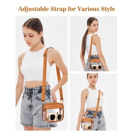 BS-VOG Clear Crossbody Bag Stadium Approved, Clear Bag for Stadium Events, Small Clear Purses for Women Stadium Crossbody