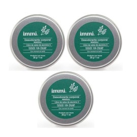 IMMI Desodorante Natural Niaouli (menta), Pack 3 piezas de bolsillo de 28g