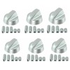 6x Oven Cooker Hob Control Silver Knob Switch + 5