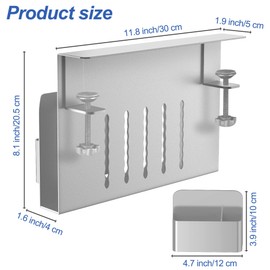 WSYFC Desktop storage rack for laptop stand-up desktop drawer without drilling Accessories for office supplies and studio essentials (White)