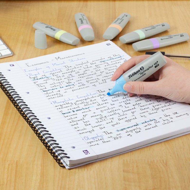Pelikan Highlighters 490 eco Pastel Blue Pack of 10 in