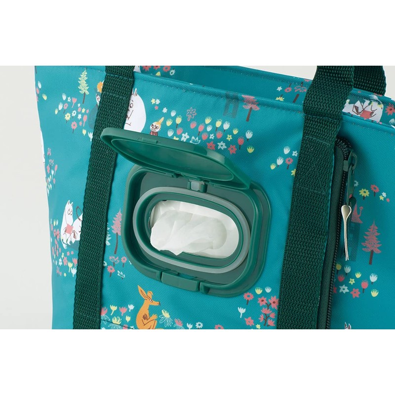Skater KCLBP1-A Moomin Wet Tissue Insulated Lunch Bag with Pockets