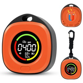 ASIEIT 4-in-1 Portable Carbon Monoxide Detectors for Travel, Rechargeable CO2 Detector & CO Detector, Battery Powered Carbon Monoxide Alarm for Camping RV Car Hotel Home Indoor Outdoors