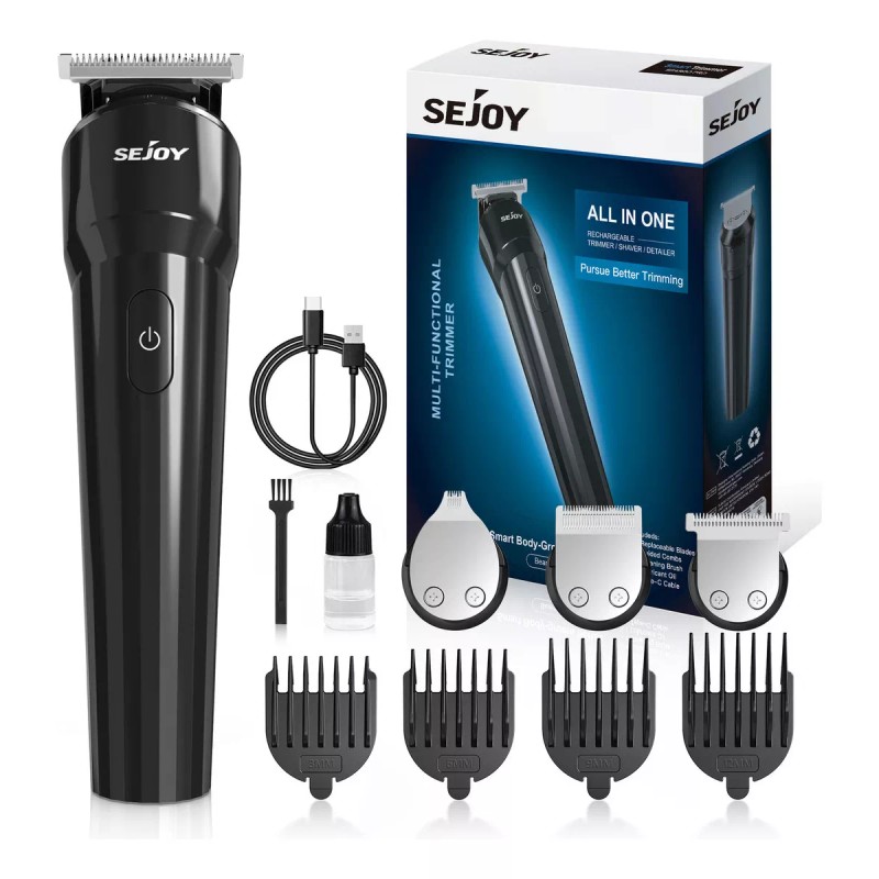 Sejoy Rasuradora Eléctrica Barba Afeitadora Recargable Cortapelos 3 En 1
