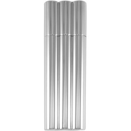 Double Cigar Case with Flask Stainless Steel Holds 2 Cigars Up to 8 Inch 54RG