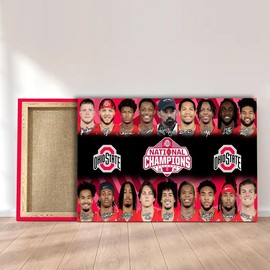 Ohio State Buckeyes National Champions 2024 Poster, Champions Wall Decor for Fans E14AO0 - Size: 24x36in