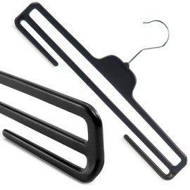 Hangerworld 10 Black Strong Plastic Trouser Bar Hangers 34cm Coat Garment Clothes