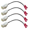WELURE 4X Front Rear Door Speaker Wire Harness Connector Plug