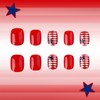 Independence Day Press on Nails Short Square Fake Nails National